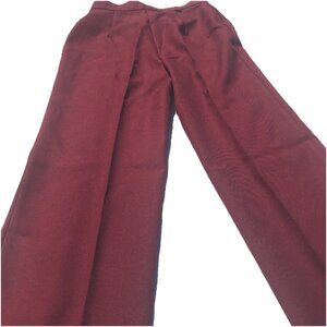 Vtg 70s Levi’s Mod HTF Poly Pants Women’s 2  27” High Waist Wide Leg Brick Red